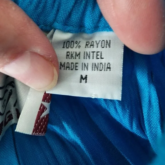 #157 Vintage Crazy Cowgirl Turqouise Maxi Skirt Sz M Country Western Buttons - Picture 9 of 9